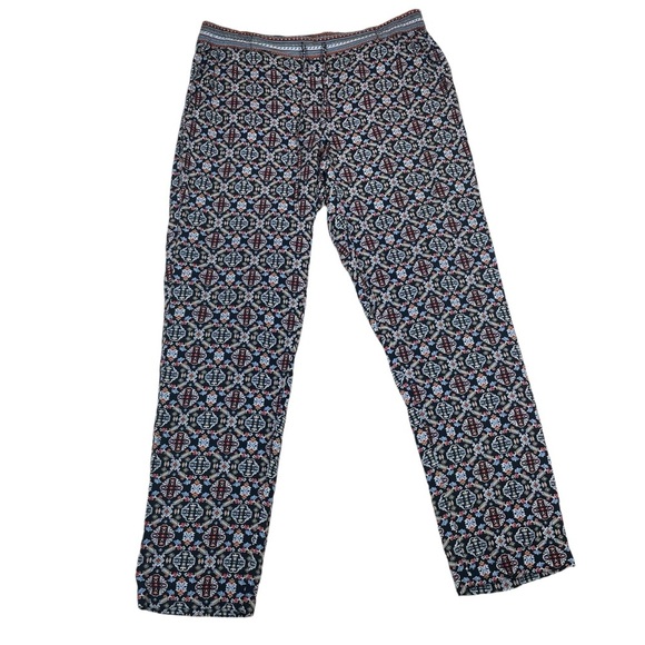 J Jill Pants Womens Boho Pull On Ankle Classic Resort Tapered patterned small - Picture 1 of 9